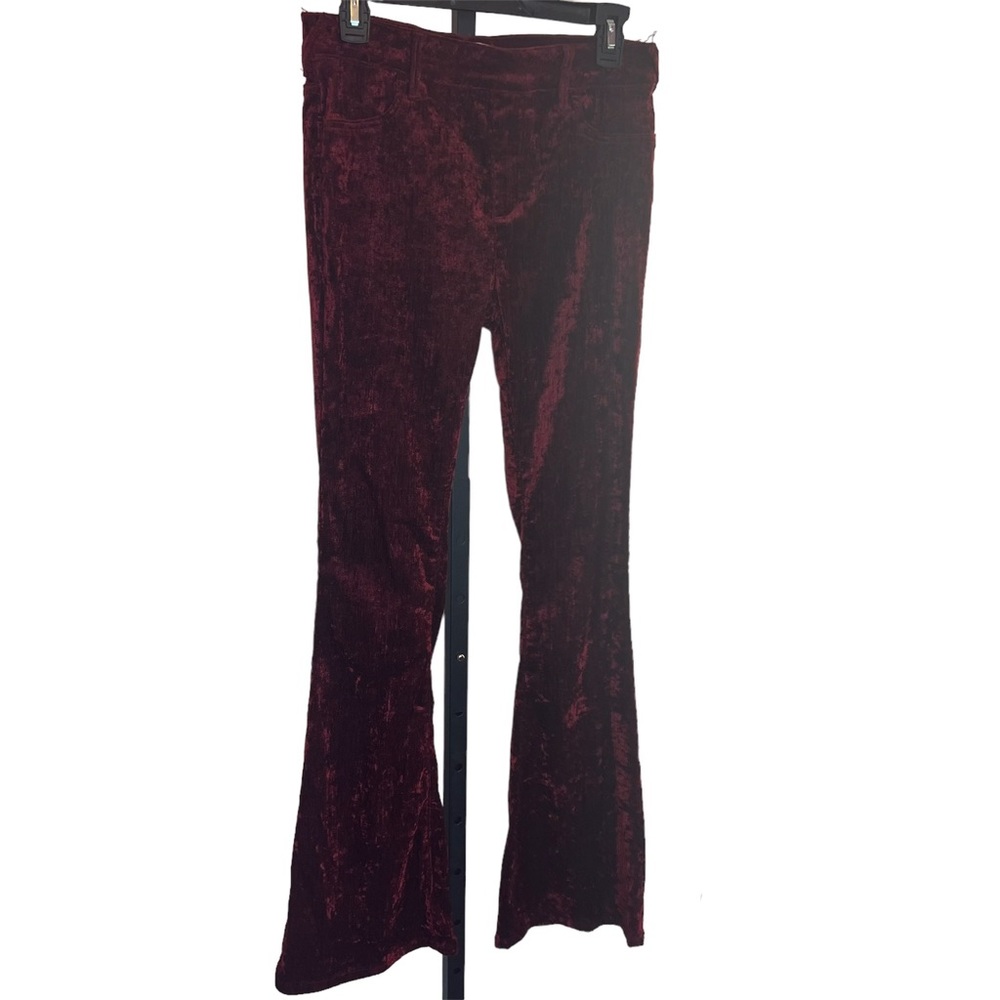 Altar’d State Burgundy Textured Flare Leg Pants, size Medium